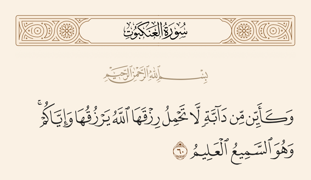 عودة إلى الثقافة القرآنية.. درس الرزق في سورة العنكبوت 