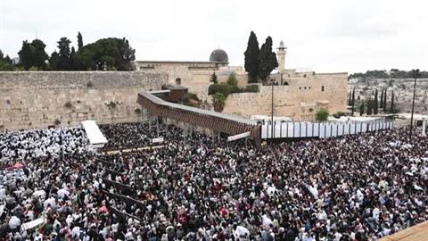 آلاف المستوطنين يؤدون طقوسا تلمودية عند حائط البراق احتفالًا بـ"عيد العرش"