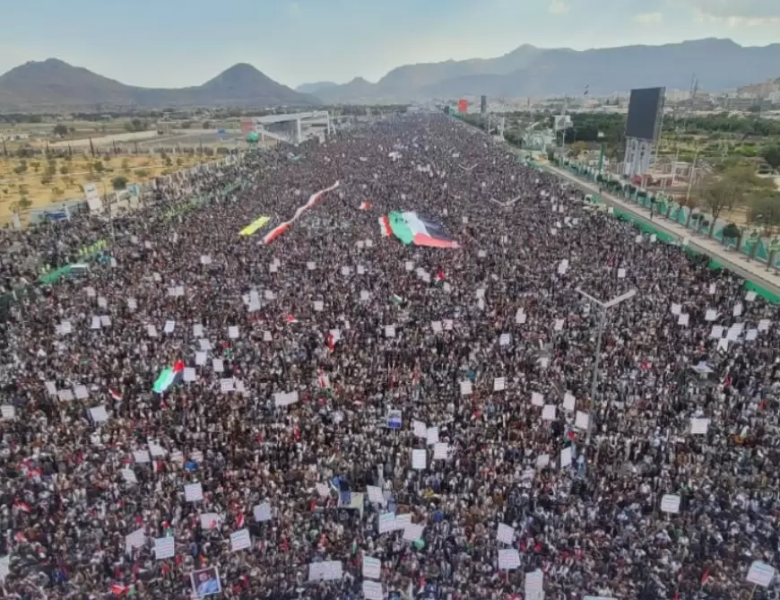 مسيرات كبرى في اليمن دعما لفلسطين 