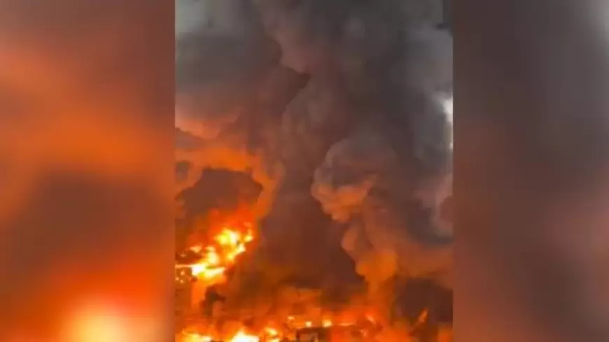 حريق هائل يبتلع مصنعاً في الضفة الغربية المحتلة