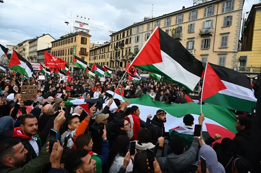 إيطاليا | ميلانو تخرج في تظاهرة حاشدة دعماً لغزّة 