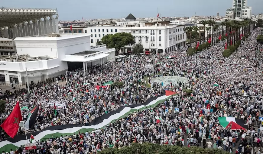المغرب | مظاهرات حاشدة دعماً لغزّة ورفضاً للتطبيع