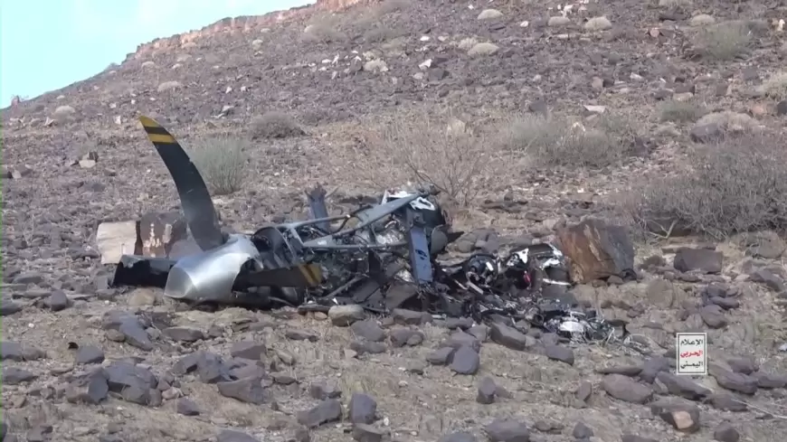 اليمن | الإعلام الحربي يعرض مشاهد إسقاط الطائرة الأمريكية MQ9 في أجواء صعدة