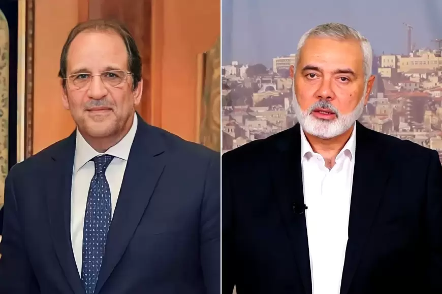 هنية يشعر المخابرات المصرية بموقف حماس من مقترح الهدنة 
