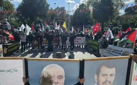 تظاهرة في إسطنبول تضامناً مع اليمن ورفضاً لأي مشاركة تركية في العدوان السعودي