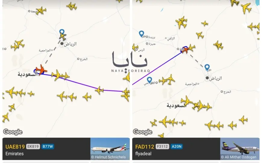 مشاهد لتصاعد الدخان في سماء الرياض بالتزامن مع توقف مطار الملك خالد